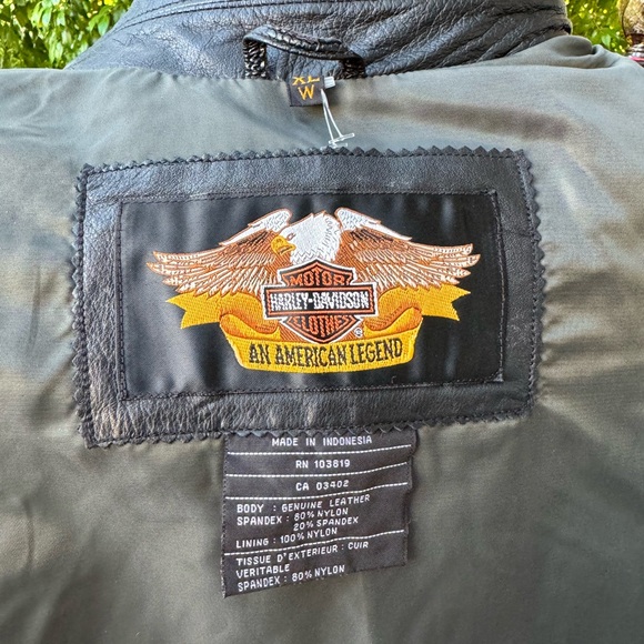 Vintage Harley-Davidson An American Legend Motorcycle Black Leather Jacket - Picture 10 of 16